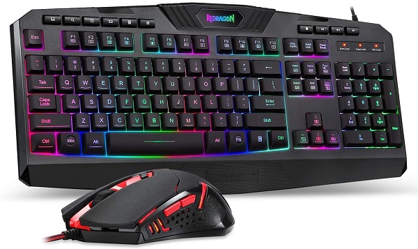 Redragon S101-BA Wired Keyboard And Mouse for PS4